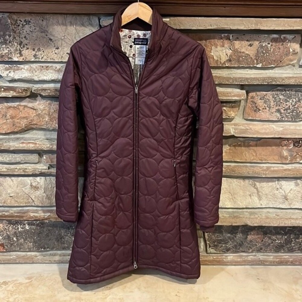 Patagonia Mor Winter Burgundy Puffer Parka Coat Outdoor